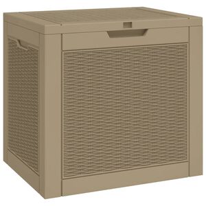vidaXL Skrzynia ogrodowa, jasnobrązowa, 55,5x43x53 cm, polipropylen