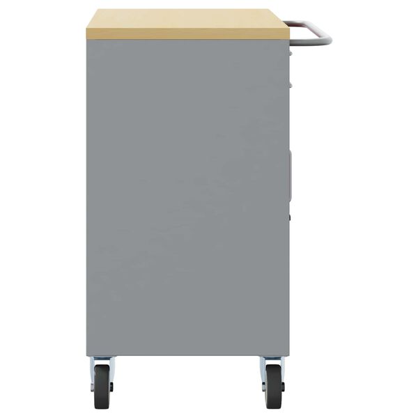 vidaXL Szafka robocza z szufladą 2 pcs Czarny i szary 100 x 55 x 85 cm