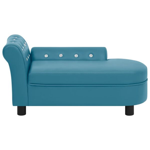vidaXL Sofa dla psa, turkusowa, 83x45x42 cm, sztuczna sk&oacute;ra