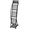 vidaXL Stojak na gazety/czasopisma 40x32x131 cm czarny A4
