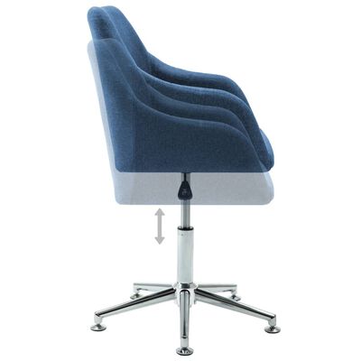 vidaXL Obrotowe krzesło biurowe, niebieskie, tkanina