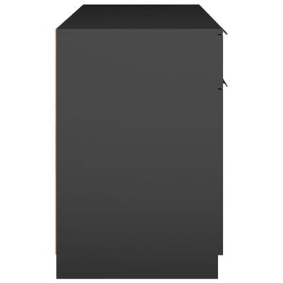 vidaXL Biurko, czarne, 100x50x75 cm, materiał drewnopochodny