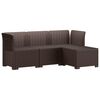vidaXL Sofa ogrodowa dla 4 os&oacute;b w stylu rattanowym PP brązowy