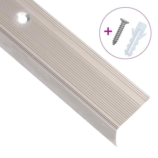 vidaXL Listwy schodowe w kształcie litery L 15 szt. Aluminium 100 cm