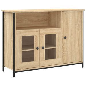 vidaXL Szafka, dąb sonoma, 100x35x75 cm, materiał drewnopochodny