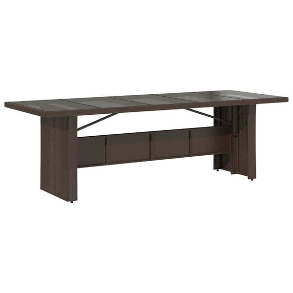 vidaXL 11-cz. zestaw ogrodowych mebli bistro z poduszkami, brązowy