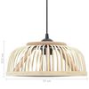 vidaXL Lampa wisząca, bambusowa, 37x15,5 cm, 40 W, E27, p&oacute;łkolista