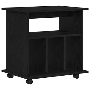 vidaXL Rolkowa szafka 60 x 45 x 55 cm Drewno inżynieryjne Czarny Dąb