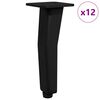 vidaXL Nogi Stojące 12 szt. Czarny 40 x 40 x 100 mm Żelazo