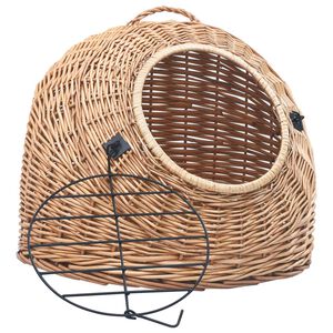 vidaXL Transporter dla kota, 60x45x45 cm, naturalna wiklina