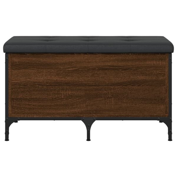 vidaXL Ławka ze schowkiem, brązowy dąb, 82x42x45 cm