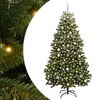 vidaXL Sztuczna choinka z zawiasami zielony 180 cm PVC i stal 300 LED