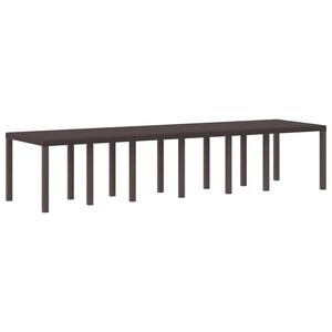 vidaXL St&oacute;ł Ogrodowy Brązowy 350 x 100 x 74 cm polirattan