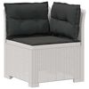 vidaXL Sofa Ogrodowa 1-osobowa z Poduszkami w Wyglądzie Rattanowym PP