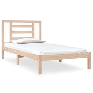 vidaXL Rama ł&oacute;żka bez materaca, 90x190 cm, lite drewno sosnowe