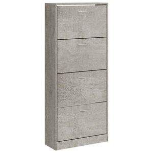 vidaXL Szafka na buty, szarość betonu, 63x24x147 cm