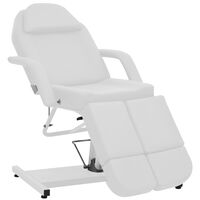 vidaXL Fotel do zabiegów kosmetycznych, ekoskóra, biały, 180x62x78 cm