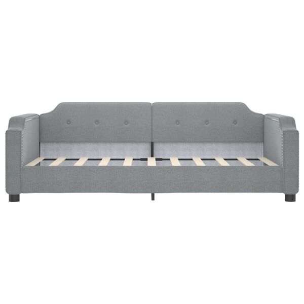 vidaXL Sofa z funkcją spania, jasnoszara, 90x200 cm, obita tkaniną