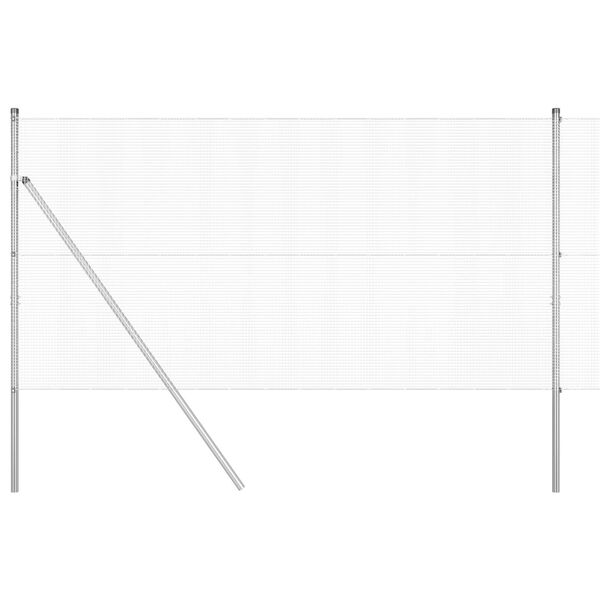 vidaXL Słupek ogrodzeniowy. Srebrny 50 x 1 m (siatka 12 x 12 mm) Stal
