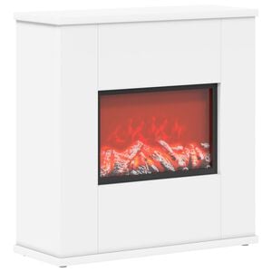 vidaXL Kominek elektryczny Biały 47 x 18 x 48 cm Drewno inżynieryjne