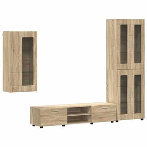 vidaXL Zestaw szafek RTV FLORIN 3 pcs Dąb Sonoma Drewno inżynieryjne