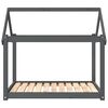 vidaXL Legowisko dla psa, szare, 101x70x90 cm, lite drewno sosnowe