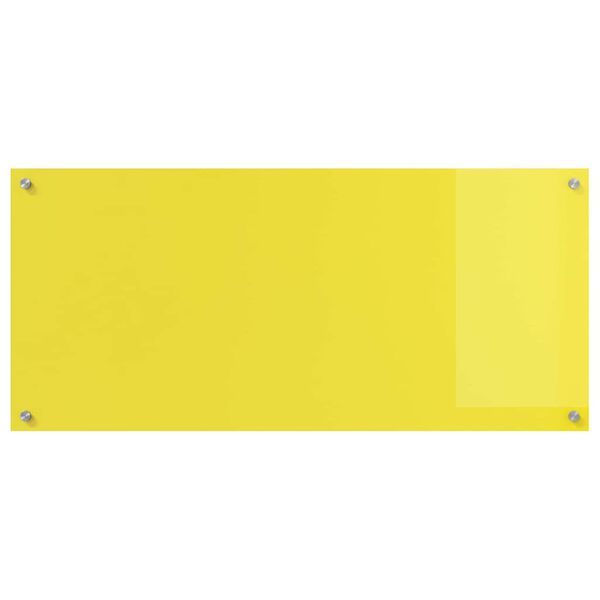 vidaXL Przód kuchenny 2 pcs Żółty 110 x 50 cm szkło hartowane