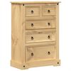 vidaXL Komoda Corona, 80x43x114 cm, lite drewno sosnowe