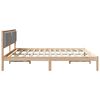 vidaXL Ramka ł&oacute;żka Jasnoszary 200 x 200 cm Lite drewno sosnowe