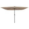 vidaXL Parasolka ogrodowa Ze LED Lights Ciemnoszary 295 x 295 x 245 cm