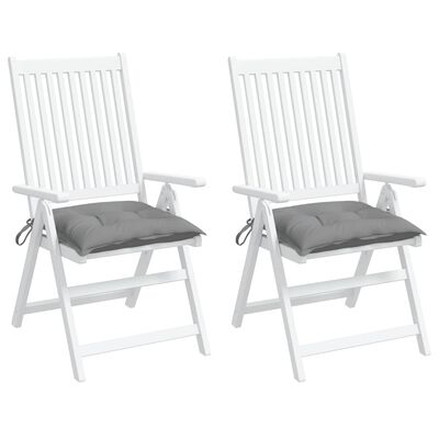vidaXL Poduszki na krzesła, 2 szt., szare, 40x40x7 cm, tkanina