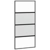 vidaXL Drzwi przesuwne, czarne, 102,5x205cm, szkło hartowane aluminium