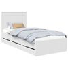 vidaXL Ramka ł&oacute;żka z szufladą Biały 75 x 190 cm Drewno inżynieryjne