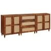 vidaXL Zestaw Kom&oacute;d 3 pcs Brązowy 180 x 33 x 75 cm Drewno z mango