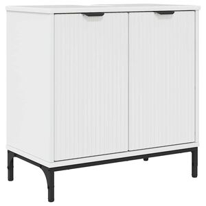 vidaXL Szafka pod umywalkę Biały na wysoki połysk 60.5 x 33.5 x 61 cm