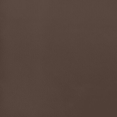 vidaXL Zagłówek do łóżka z LED, brązowy, 90x5x78/88 cm, sztuczna skóra