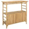 vidaXL St&oacute;ł barowy na zewnątrz Naturalny 110 x 50 x 105 cm Bambus