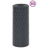 vidaXL Parawany balkonowe, 5 szt., antracytowe, 255x19 cm, rattan PE