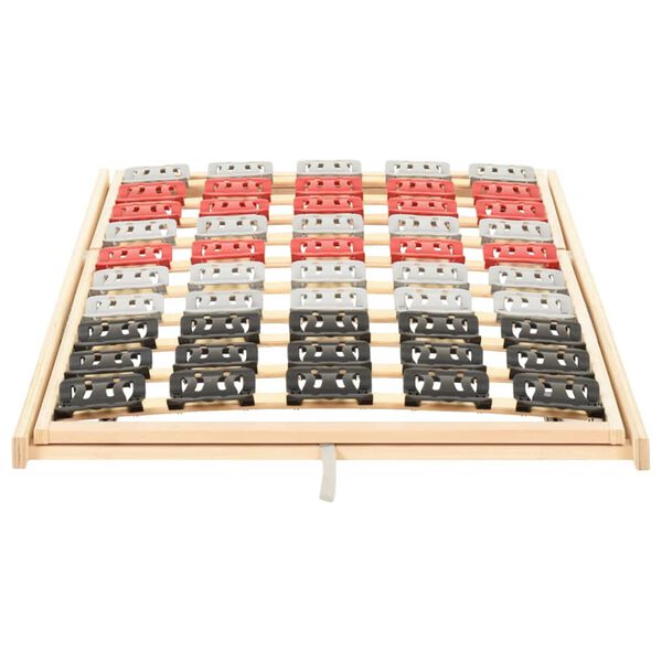 vidaXL Rama ł&oacute;żka z 12 listwami, regulacja głowa/nogi, 100x200 cm