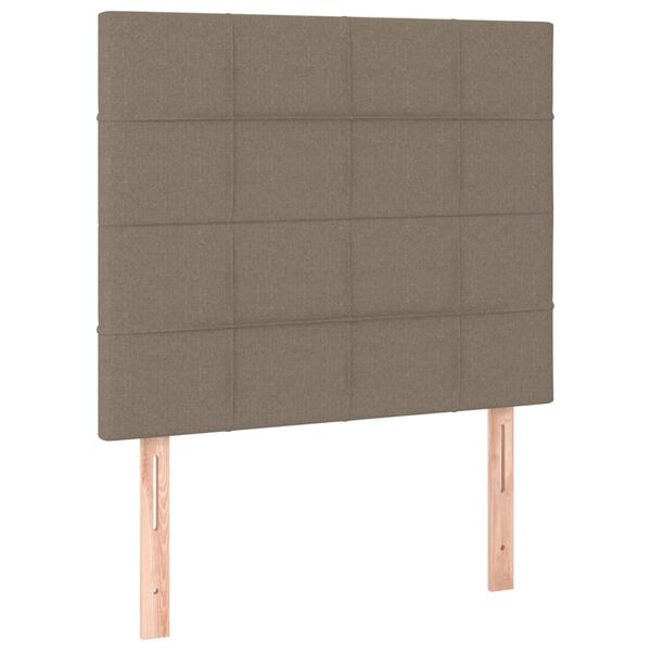 vidaXL Zagł&oacute;wek taupe 80x5x118/128 cm tkanina