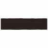 vidaXL Blat, ciemnobrązowy 200x50x(2-4)cm drewno z naturalną krawędzią