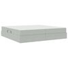 vidaXL Ł&oacute;żko z miejscem na przechowywanie i materacem Jasnoszary