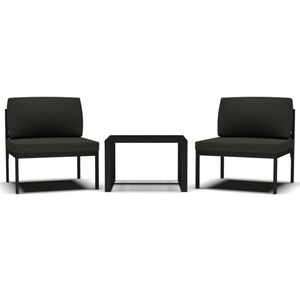 vidaXL 3-cz. zestaw wypoczynkowy z poduszkami, aluminium, antracytowy