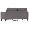 vidaXL 2-osobowa sofa, szary, 140 cm, sztuczna sk&oacute;ra