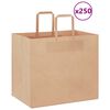 vidaXL Torby papierowe 250 szt. z uchwytami Brązowe 32x22x28 cm
