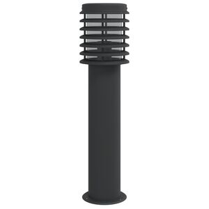 vidaXL Lampa ogrodowa na słupku, czarna, 60 cm, stal nierdzewna