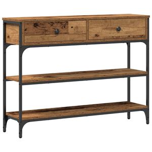 vidaXL Konsola Stare drewno 100 x 25 x 75 cm Drewno inżynieryjne