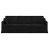 vidaXL Sofa Czarny 228 x 78 x 80 cm Aksamit