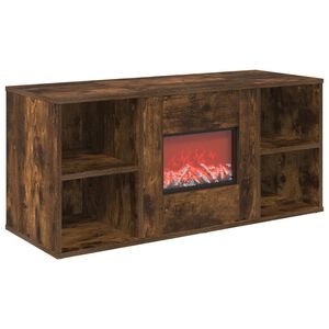 vidaXL Kominek elektryczny Dąb wędzony 100 x 37 x 45,5 cm