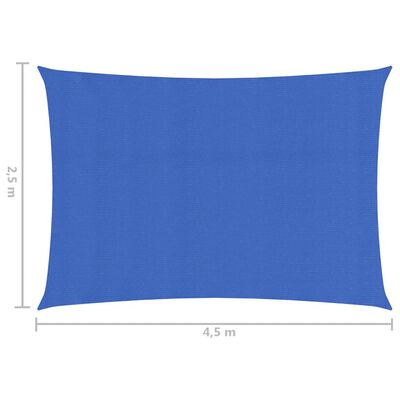vidaXL Żagiel przeciwsłoneczny, 160 g/m², niebieski, 2,5x4,5 m, HDPE